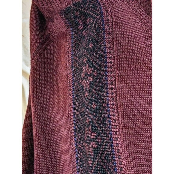 Obermeyer Sweater Mens M Fair Isle Sleeve Detail Wool Blend Ski Nordic Vintage - Picture 4 of 5